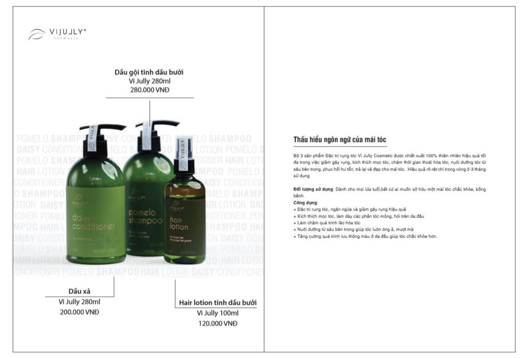 Công Dụng bộ dưỡng tóc Vi Jully Cosmetic
